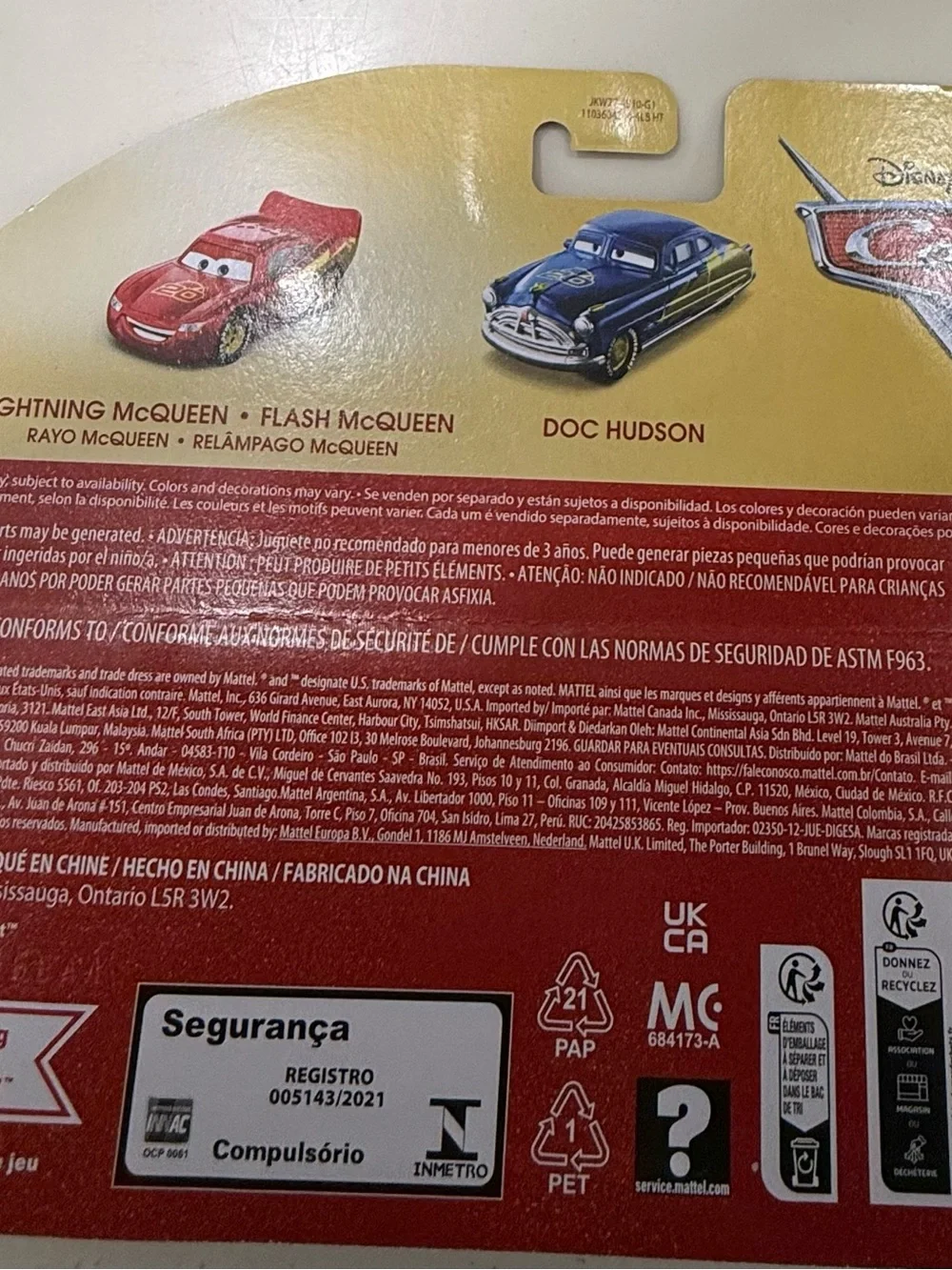Disney Pixar Cars die-cast